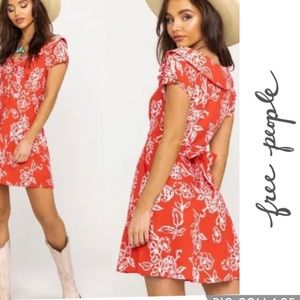 SOLD-NWT Free People A Thing Called Love Mini Dress Red Size 2